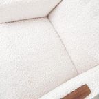 2 Vintage Fauteuils Nieuw Gestoffeerd Teddy Teak Hout thumbnail 9
