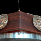 Retro Oranje Plafondlamp / Space Age Ufo Lamp (<<<brand>>>) 60s Hanglamp Dutch Design Bruin thumbnail 9