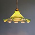 Vintage Hanglamp In Groene Opaline, Jaren 60-70 thumbnail 5