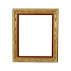 Vintage Vergulde Lijst Barok Stijl Rood Fluweel Klassiek 66x56cm thumbnail 4