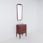 1970’s Swedish Hallway Set Of Lowboard And Mirror thumbnail 2