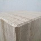 Vintage Italy 70 'S Travertine Cube Table thumbnail 8