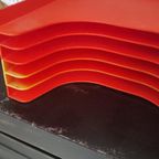 Vintage Platenrek Oranje 6-Delig Somin thumbnail 3