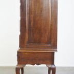 Prachtige, Charmante Vroeg 18E Eeuwse Engelse Eikenhouten Kast/ Chest On Stand/ Highboy thumbnail 6