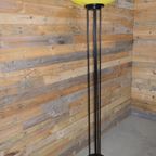 Design Staande Lamp Geel Witte Glazen Kap thumbnail 3