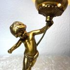 Art Nouveau Lamp Koperen Engel thumbnail 5