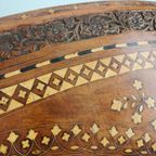 20e-eeuwse Anglo-indiase Ingelegde Botten Salontafel thumbnail 10