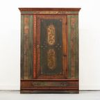 Antieke Beschilderde Bruidskast 1830 thumbnail 4