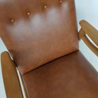 Vintage Bruine Fauteuil Skai Armchair Brown thumbnail 9