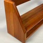 Vintage Wandplank, <<<brand>>>, Massief Teak, Denemarken 1970's thumbnail 14