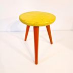 Vintage Krukje Houten Melkkrukje Retro Plantentafel Tafeltje thumbnail 4