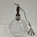 Vintage Jaren 60 Plafondlamp Bollamp (Geperst Glas) thumbnail 5