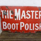 Oud Emaille Reclamebord Master Boot Polish thumbnail 4