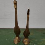 Vintage Messing Beeld Zwanen Of Ganzen, Rosenthal Netter thumbnail 6