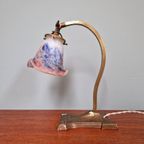 Art Deco Bureaulamp, Gesigneerd Le Verre Français thumbnail 4