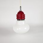 Tronconi - Enrico Tronconi - 'Bulb Lamp' - Opaline - Chroom - Italie - 1970'S thumbnail 3