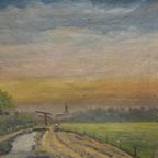 Molen Landschap Schilderij thumbnail 5