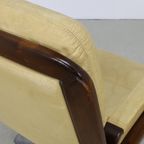 1X Vintage Office Chair/Conference Chair In Leather And Wood By Eugen Schmidt, 1960S thumbnail 10