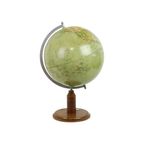 Vintage Wereldbol Globe Met Kompas Op Eiken Basis Jaren 40 thumbnail 5