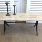 Prachtige Retro Vintage Midcentury Marmeren Salontafel thumbnail 19