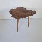 Mid Century Boomstam Side Table Vintage Design thumbnail 2