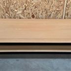 Salontafel Met Licht Eiken Met Zwart Metalen Frame (zware Uitvoering. thumbnail 3