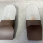 2x Vintage ‘frosted Glass’ Muurlamp – Hans Popp thumbnail 6