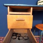 Vintage Bureau, Leraren Lessenaar, Desk, Formica Blad thumbnail 3