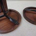 Set Van 2 Industriele Vintage Draaikrukken In Thonet Stijl, Begin 1900 thumbnail 2