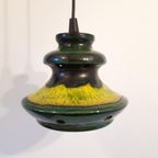 * Vintage Hanglamp Keramieke Lamp Jaren 70 Gele Lamp thumbnail 2