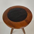 Art Deco Verstelbare Pianokruk Met Leren Zitting – Ca. 1920 thumbnail 9