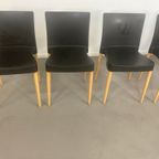 24 X Sintesi Stapelbare Kunstof Met Houten Poten Stoelen Italiaans Design thumbnail 10