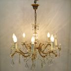 Vintage Glazen Hanglamp, Kroonluchter Lamp, Verlichting 803 thumbnail 2