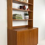 Scandinavisch Vintage Teak Fineren Boekenkast Horten thumbnail 4