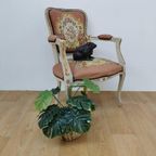 Brocante Vintage Gobelin Queen Ann Stoeltje, Fauteuiltje 03 thumbnail 17