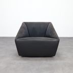 Postmodern Leather Armchair On Wheels By Cor thumbnail 3