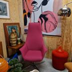 Roze Fauteuil Retro Draaistoel Roze Draaifauteuil thumbnail 2