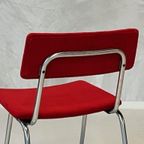 Jaren 70 Eettafelstoel Vintage Design Eetkamerstoel Rood thumbnail 7