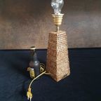 Vintage - Kastlamp - Tafellamp - Rotan - Birma Riet - Myanmar.- thumbnail 8