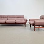 Vintage Coja Bank & Fauteuil Zweden '70 Leer Palissander thumbnail 19
