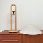 Lys Denemarken Vintage Houten Lamp Met Beige Kap thumbnail 7
