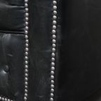 Tijdloze En Klassieke Set Ruime Zwarte Chesterfield Fauteuils Van Karaktervol Generfd Rundleer thumbnail 17