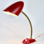 Fm Design Denmark - Red Desklamp - Scandinavian Design - Brass Neck thumbnail 3