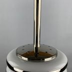 Mid-century White Glass And Chrome Pendant Lamp By Leclaire & Schäfer 1970 thumbnail 8