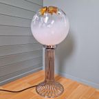 Mazzega Vloerlamp In Verchroomd Metaal En Glas, Jaren 60-70 thumbnail 6