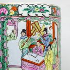 Grote Chinese Porseleinen Paraplubak Handbeschilderd thumbnail 4