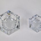 Set Vintage Val Saint Lambert Kristal Asbak Mid-Century ‘60 thumbnail 2