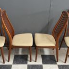 Set Of 4 Teak Kai Kristiansen Chairs For Schou Andersen, Denmark 1960S thumbnail 5