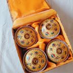 Vintage Chinees Porselein Theekopjes Geel thumbnail 6