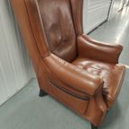 Mol & Geurts Oorfauteuil Zwaar Lederen Stoel thumbnail 7